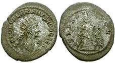 Ancient Coins - Saloninus, Caesar Silvered Æ Antoninianus / Prince and Spes