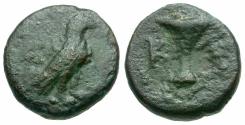 Ancient Coins - Aeolis. Kyme Æ10 / Vase