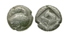 Ancient Coins - Macedonia. Eion AR Diobol / Goose