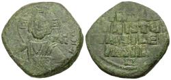 Ancient Coins - *Sear 1813* Byzantine Empire. Anonymous. Class A2 Æ Follis / Portrait of Christ