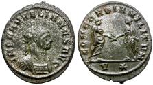 Ancient Coins - Aurelian (AD 270-275) Silvered Æ Antoninianus / Odd Bust Type