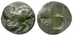 Ancient Coins - Ionia. Klazomenai AR Diobol / Winged Boar