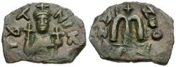 Ancient Coins - *Sear 1000* Byzantine Empire. Constans II (AD 641-668) Æ Follis