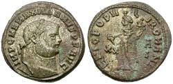 Ancient Coins - Maximian (AD 286-305) Æ Silvered Follis / Genius