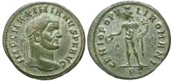Ancient Coins - Maximian (AD 286-310) Silvered &#198; Follis / Genius