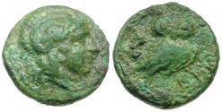 Ancient Coins - Akarnania. Thyrreion Æ15 / Owl