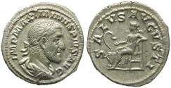 Ancient Coins - Maximinus I (AD 235-238) AR Denarius / Salus
