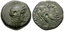 Ancient Coins - Ptolemaic Kings of Egypt. Ptolemy VI Philometor (163-145) Æ18 / Demeter