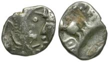 Ancient Coins - Ancient France. Celtic Gaul. Sequani. Togirix type AR Quinarius