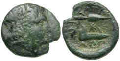 Ancient Coins - Aetolia. Aetolian League Æ19 / Jawbone
