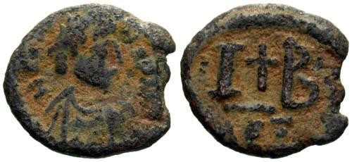Ancient Coins - F+/F+ Scarce Justin I Dodecanummium