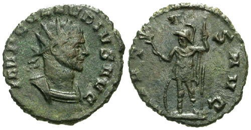Ancient Coins - VF/aEF Claudius II Gothicus AE Antoninianus / Virtus