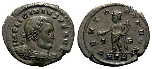 Ancient Coins - VF Licinius I AE3 / Genius
