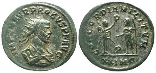 Ancient Coins - EF/EF Probus Silvered Antoninianus / Victory and Probus