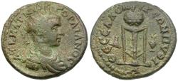 Ancient Coins - Gordian III (AD 238-244). Macedonia. Thessalonica Æ25 / Prize Urn on Tripod