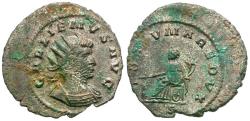 Ancient Coins - Gallienus, sole reign (AD 260-268) Silvered Æ Antoninianus / Fortuna