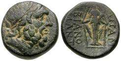 Ancient Coins - Phrygia. Apameia. Mantitheus, son of Bianoros, magistrate Æ18 / Cult Statue