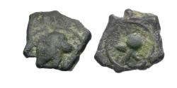Ancient Coins - Spain. Iberia. Carthago Nova Æ 1/5 Calco / Helmet