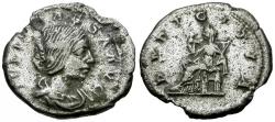 Ancient Coins - Julia Maesa (AD 218-224) AR Denarius / Pudicitia