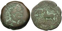 Ancient Coins - Antoninus Pius (AD 138-161). Egypt. Alexandria  Æ Drachm / Quadriga