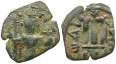 Ancient Coins - *Sear 1000-1010* Constans II (AD 641-668). Arab-Byzantine Imitative Æ Follis