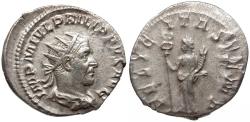 Ancient Coins - Philip I (AD 244-249) AR Antoninianus / Felicitas