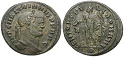 Ancient Coins - Maximian (AD 286-305) Æ Follis / Genius