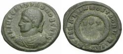 Ancient Coins - Crispus, Caesar (AD 317-326) Æ3 / Votive Wreath