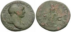 Ancient Coins - Trajan (AD 98-117) Æ As / Fortuna