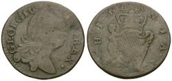Ancient Coins - Ireland. George III (1760-1820) Æ Halfpenny / Harp