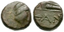 Ancient Coins - Cimmerian Bosporus. Pantikapaion Æ12 / Bow in Case