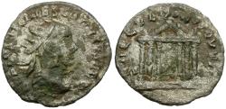 Ancient Coins - Hostilian, Caesar (AD 251) AR Antoninianus / Temple
