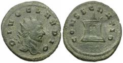 Ancient Coins - Divus Claudius Gothicus (died AD 270) Æ Antoninianus / Altar