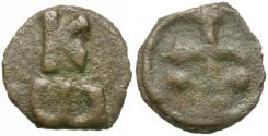Ancient Coins - *Sear 1770* Byzantine Empire. Constantine VII (AD 913-959) with Romanus I cast Æ17