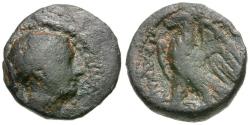 Ancient Coins - Ptolemaic Kings of Egypt. Ptolemy III Euergetes (246-222 BC) with Berenike II (244-221 BC) Æ16