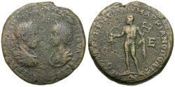 Ancient Coins - Severus Alexander (AD 222-235) with Julia Maesa. Moesia Inferior. Marcianopolis. Umbrius Tereventinus, hegemon Æ27 / Hermes