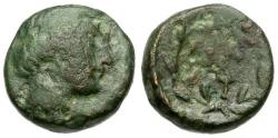 Ancient Coins - Thessaly. Larissa Kremaste Æ Chalkous / Harpa