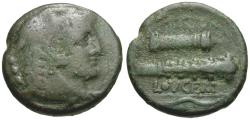 Ancient Coins - Apulia. Luceria Æ Quadrunx / Quiver Club and Bow