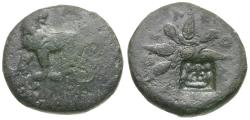 Ancient Coins - Ionia. Miletos. Time of Mausolus. Leonteos, magistrate Æ13 / Lion