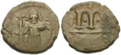 Ancient Coins - Islamic. Pseudo-Byzantine. Imitative of Constans II (AD 641-668) Æ Follis