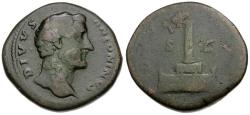 Ancient Coins - Divus Antoninus Pius (died AD 161) Æ Sestertius / Column