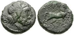 Ancient Coins - Thessaly. Gyrton Æ18 / Horse
