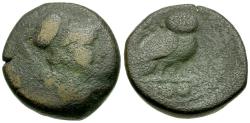 Ancient Coins - Apulia. Teate. Second Punic War Æ Biunx / Owl