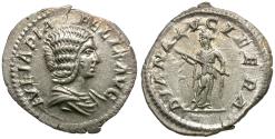Ancient Coins - Julia Domna (AD 193-217) AR Denarius / Diana Lucifera