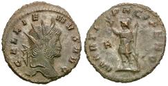 Ancient Coins - Gallienus, sole reign (AD 260-268) Æ Silvered Antoninianus / Mars as Peacemaker