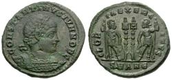 Ancient Coins - Constantine II, as Caesar (AD 316-337) Æ Follis / Soldiers and Standards