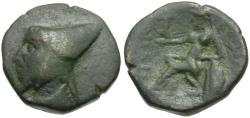 Ancient Coins - Kings of Cappadocia. Ariarathes III (230-220 BC) Æ19 / Athena seated
