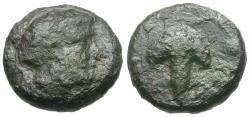 Ancient Coins - Thessaly. Meliboia Æ Chalkous / Grapes
