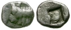 Ancient Coins - Ionia. Uncertain AR Hemiobol / Bull