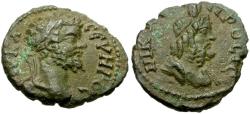 Ancient Coins - Septimius Severus (AD 193-211). Moesia Inferior. Nicopolis ad Istrum Æ17 / Serapis